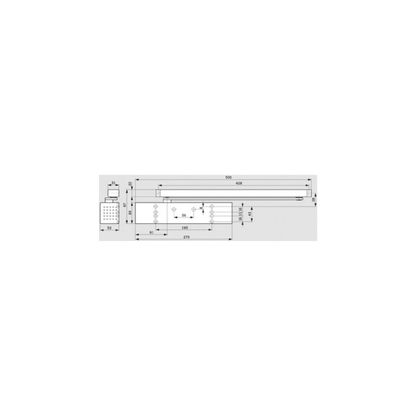 Dormakaba Türschließer TS 93 B Basic BC/ÖD EN 2–5 silber RAL 9006 mit Gleitschiene